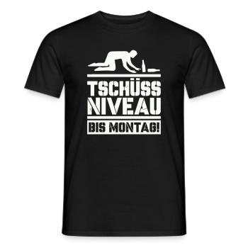 Bye bye niveau jusqu’à lundi - T-shirt homme - noir - Devant - AI Model Male 178 light (178cm)