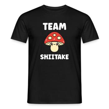 Team Shiitake Kawaii Champignon - T-shirt homme - noir - Devant - AI Model Male 178 light (178cm)