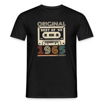 1965 Vintage Rétro Cadeau D'anniversaire - T-shirt homme - noir - Devant - AI Model Male 178 light (178cm)