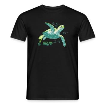 Il mare - Tortue de mer Océan - T-shirt homme - noir - Devant - AI Model Male 178 light (178cm)