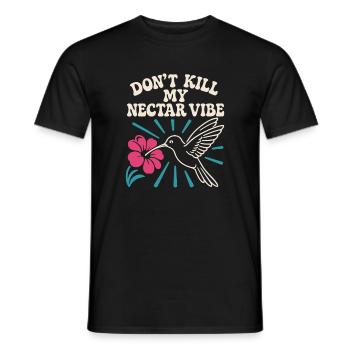 Funny Hummingbird Mem Tiny Bird Big Energy - Men's T-Shirt - black - Front - AI Model Male 178 light (178cm)