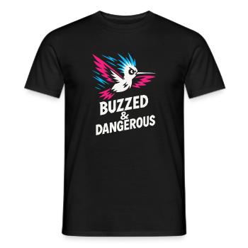 Funny Hummingbird Mem Tiny Bird Big Energy - Men's T-Shirt - black - Front - AI Model Male 178 light (178cm)