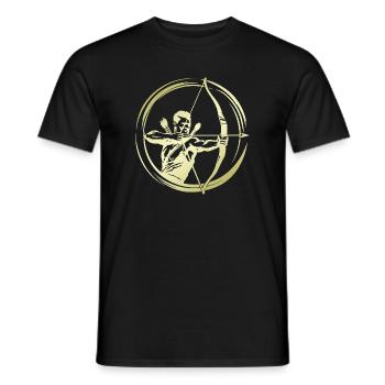 Archery Silhouette - Men's T-Shirt - black - Front - AI Model Male 178 light (178cm)