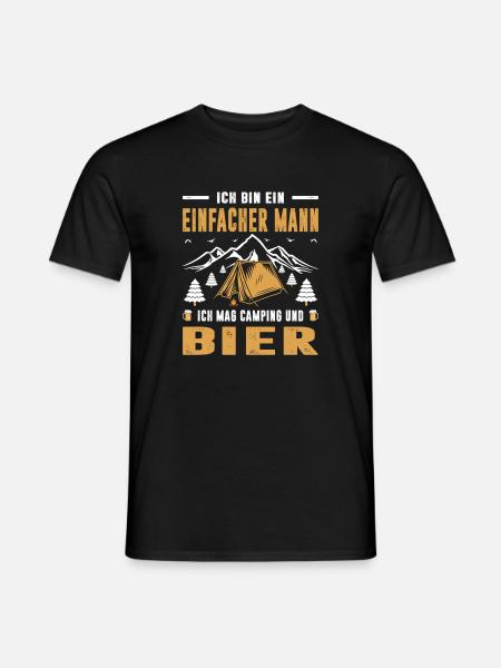 Funny Camping Sayings Motorhome Caravan - Men's T-Shirt - black
