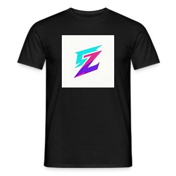 Zigzag Neon Gradient Logo - Men's T-Shirt - black - Front - AI Model Male 178 light (178cm)
