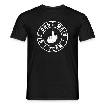 Emblème du majeur de mon équipe - T-shirt homme - noir - Devant - AI Model Male 178 light (178cm)