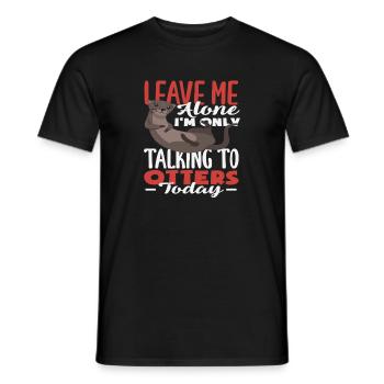 Seeotter Lass Mich In Ruhe - Männer T-Shirt - Schwarz - Vorne - AI Model Male 178 light (178cm)