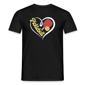 Coeur Pickleball - T-shirt homme - noir - Devant - AI Model Male 178 light (178cm)