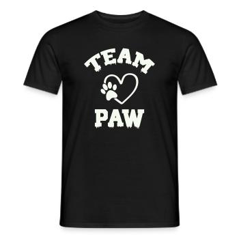 Équipe Paw Pfote - T-shirt homme - noir - Devant - AI Model Male 178 light (178cm)