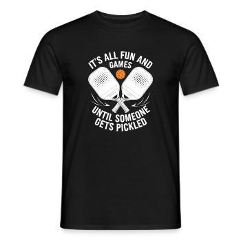 Équipement de pickleball Raquette de padel drôle - T-shirt homme - noir - Devant - AI Model Male 178 light (178cm)