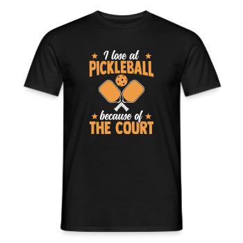 Pickleball Paddleball - T-shirt homme - noir - Devant - AI Model Male 178 light (178cm)