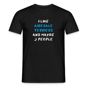 Airedale Terrier - Men's T-Shirt - black - Front - AI Model Male 178 light (178cm)