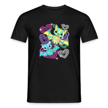Retro Fledermäuse Halloween Kinder  - Männer T-Shirt - Schwarz - Vorne - AI Model Male 178 light (178cm)