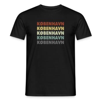 Copenhagen - Kobenhavn - Denmark - Dänemark - Men's T-Shirt - black - Front - AI Model Male 178 light (178cm)