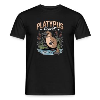 Esthétique amusante Kawaii Platypus - T-shirt homme - noir - Devant - AI Model Male 178 light (178cm)