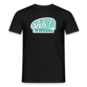 Chut ! Je lis - Silence, je lis - Livre, Livres - T-shirt homme - noir - Devant - AI Model Male 178 light (178cm)