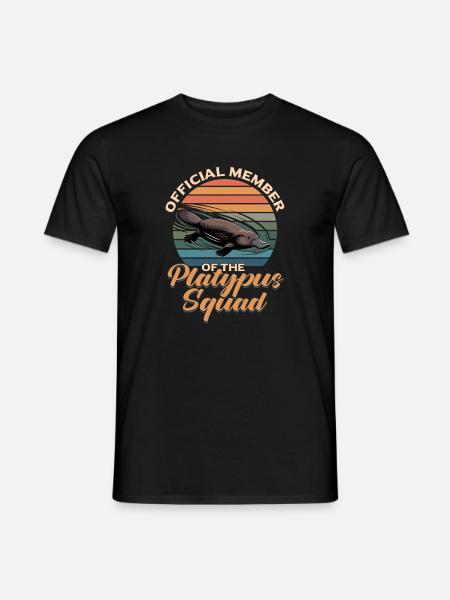 Funny aesthetic Kawaii Platypus - Men's T-Shirt - black
