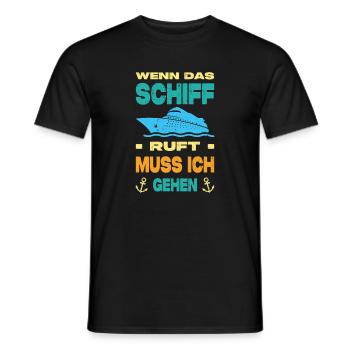 Funny Cruise Sayings Outfits Holiday - Men's T-Shirt - black - Front - AI Model Male 178 light (178cm)