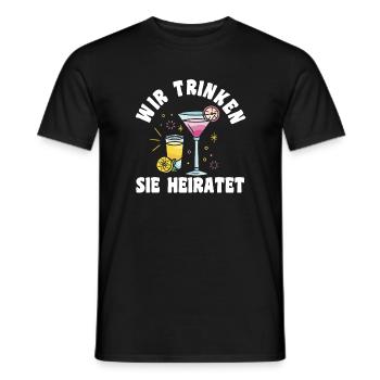 Bachelor Party Team Bride Hen Party - Men's T-Shirt - black - Front - AI Model Male 178 light (178cm)