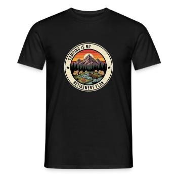 Retiree Camping Retirement Plan - Men's T-Shirt - black - Front - AI Model Male 178 light (178cm)