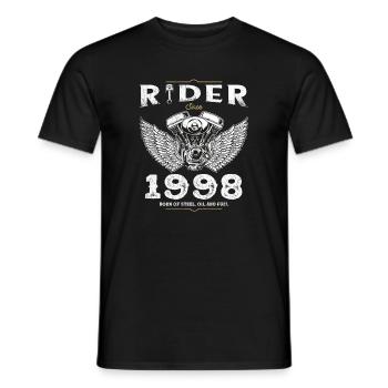  Rider Since 1998 - 27 Years, Fueled by the Open - Men's T-Shirt - black - Front - AI Model Male 178 light (178cm)