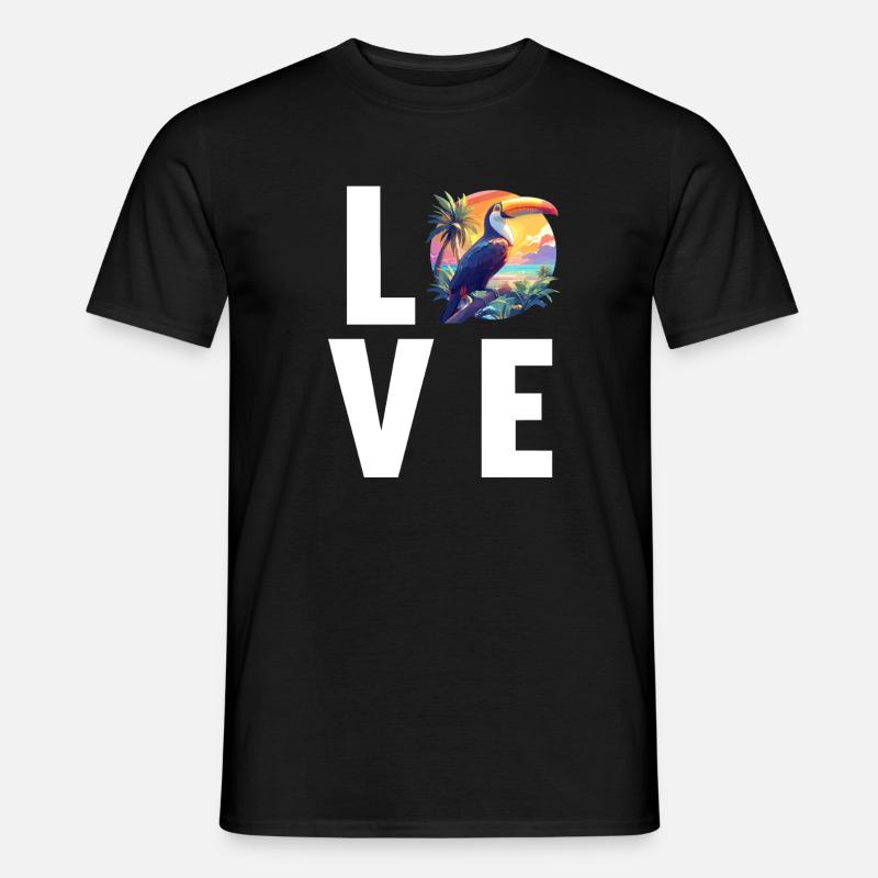 Tukane Tukan - Männer T-Shirt - Schwarz