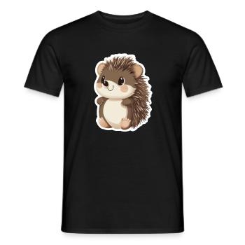 Hedgehog - Men's T-Shirt - black - Front - AI Model Male 178 light (178cm)