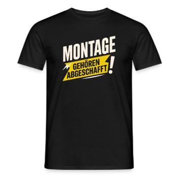 Les lundis devraient être abolis – Funny Anti-Monday - T-shirt homme - noir - Devant - AI Model Male 178 light (178cm)