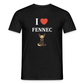 J aime Fennec - T-shirt homme - noir - Devant - AI Model Male 178 light (178cm)