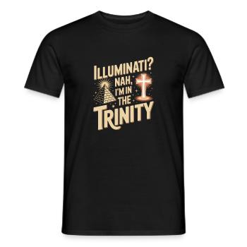 Christian Illuminati In The Trinity - Men's T-Shirt - black - Front - AI Model Male 178 light (178cm)