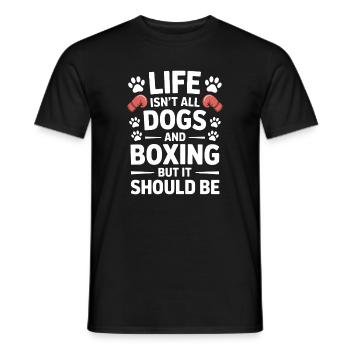 Boxen Spruch Hunde Boxer Lustiges Boxen Geschenk - Männer T-Shirt - Schwarz - Vorne - AI Model Male 178 light (178cm)