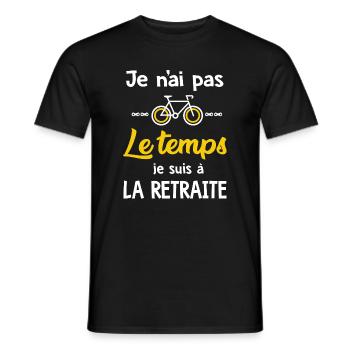 Bicycle Retirement Gift Funny Retired Cyclist - Men's T-Shirt - black - Front - AI Model Male 178 light (178cm)