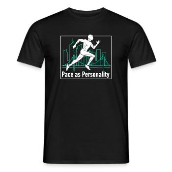 Pace as Personality - Men's T-Shirt - black - Front - AI Model Male 178 light (178cm)