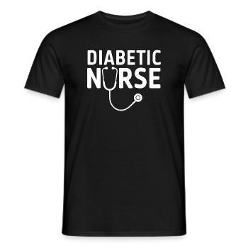 Diabetische Pflegekraft Stethoskop Motiv - Männer T-Shirt - Schwarz - Vorne - AI Model Male 178 light (178cm)