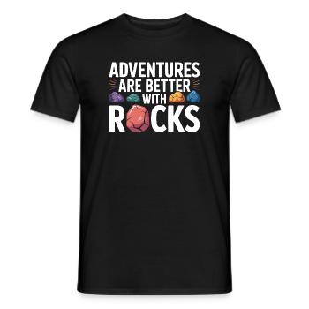 Gestein sammeln Rockhound Gestein Sammler Geologie - Männer T-Shirt - Schwarz - Vorne - AI Model Male 178 light (178cm)