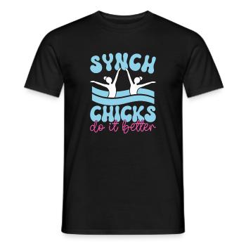 Natation synchronisée Natation artistique Sports nautiques - T-shirt homme - noir - Devant - AI Model Male 178 light (178cm)