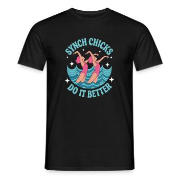 Synchronschwimmen Kunstschwimmen Wassersport - Männer T-Shirt - Schwarz - Vorne - AI Model Male 178 light (178cm)