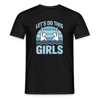 Synchronschwimmen Kunstschwimmen Wassersport - Männer T-Shirt - Schwarz - Vorne - AI Model Male 178 light (178cm)