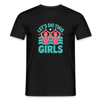 Synchronschwimmen Kunstschwimmen Wassersport - Männer T-Shirt - Schwarz - Vorne - AI Model Male 178 light (178cm)
