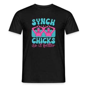 Natation synchronisée Natation artistique Sports nautiques - T-shirt homme - noir - Devant - AI Model Male 178 light (178cm)