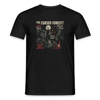 The Cursed Forest Movie Poster Halloween Forest - Men's T-Shirt - black - Front - AI Model Male 178 light (178cm)