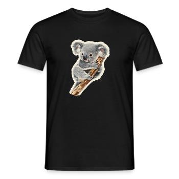 Koala - Männer T-Shirt - Schwarz - Vorne - AI Model Male 178 light (178cm)