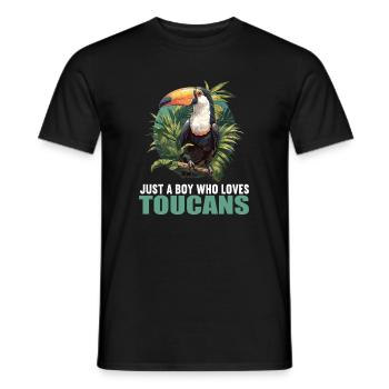 Toucans Toucan - Men's T-Shirt - black - Front - AI Model Male 178 light (178cm)
