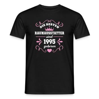 Interior decorator Birthday born in 1995 - Men's T-Shirt - black - Front - AI Model Male 178 light (178cm)