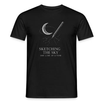 Skizzieren Sie Die Sterne Kosmische Astronomie - Männer T-Shirt - Schwarz - Vorne - AI Model Male 178 light (178cm)