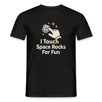 Meteorite Collector Fallen Star Cosmic - Men's T-Shirt - black - Front - AI Model Male 178 light (178cm)