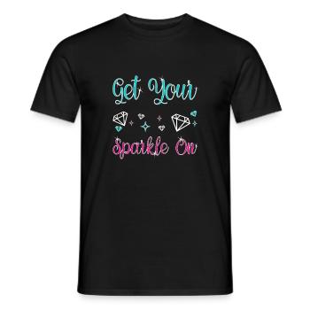 Diamond Painting Artist Get Your Sparkle On - Männer T-Shirt - Schwarz - Vorne - AI Model Male 178 light (178cm)