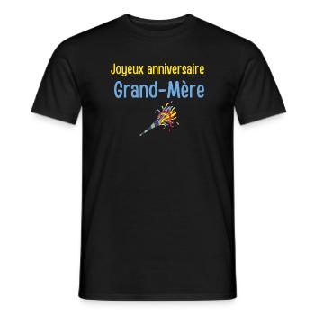 Happy Birthday Grandma - Men's T-Shirt - black - Front - AI Model Male 178 light (178cm)
