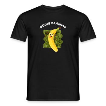 Going Bananas – Funny Crazy Banana Cartoon - Men's T-Shirt - black - Front - AI Model Male 178 light (178cm)