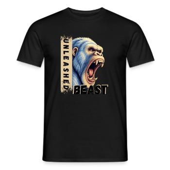Gorrila UNLEASHED - Gym  - Männer T-Shirt - Schwarz - Vorne - AI Model Male 178 light (178cm)